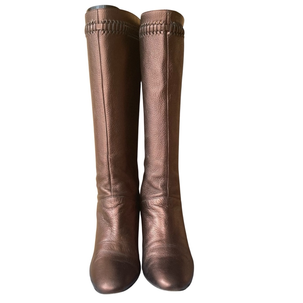 BELLE by SIGERSON MORRISON | Copper Lamb Leather Tall Boots 7.5 Italy